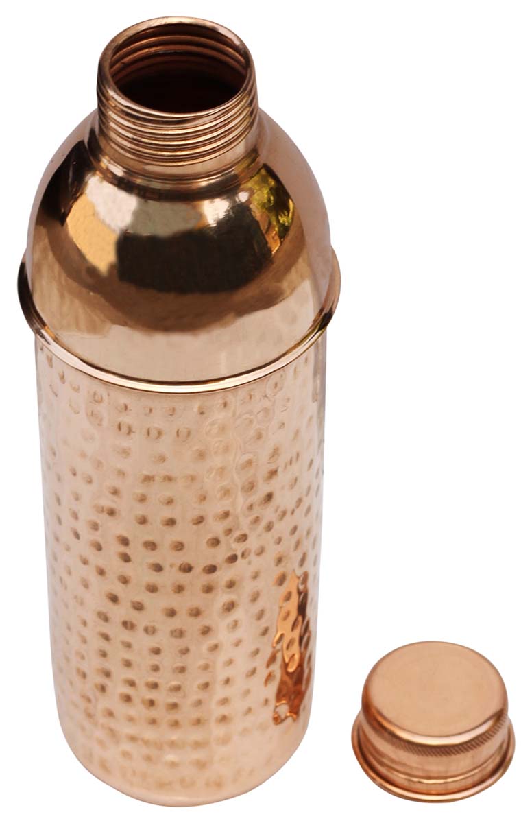 Wholesale Water Bottles – 9.5" Copper Water Bottle – Hammered Effect